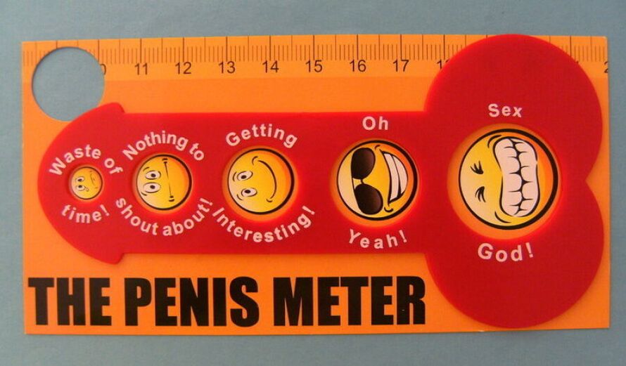 A ruler to measure a man's penis